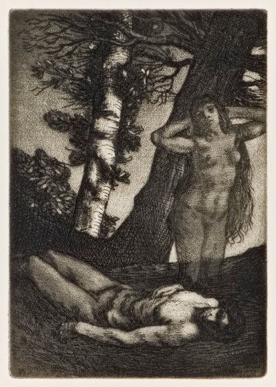 The Creation of Eve from Paradise Lost by John Milton, Illustration by William Strang by William Strang